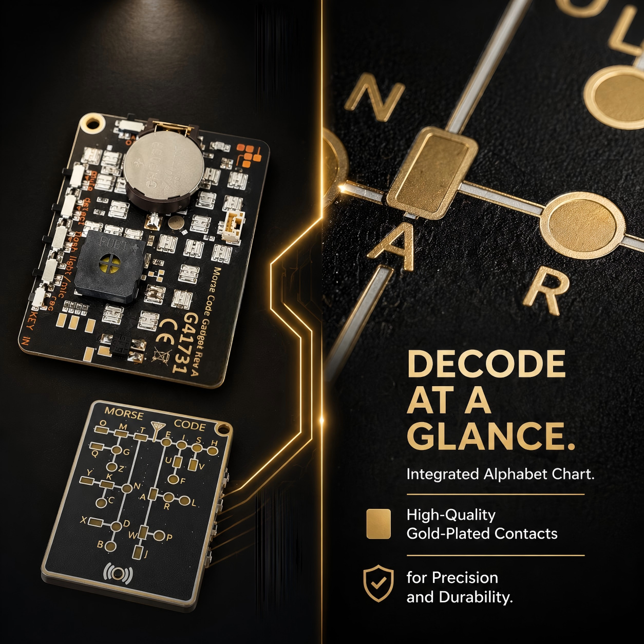 ๐ Morse Code Trainer Card Pro (LED Edition)