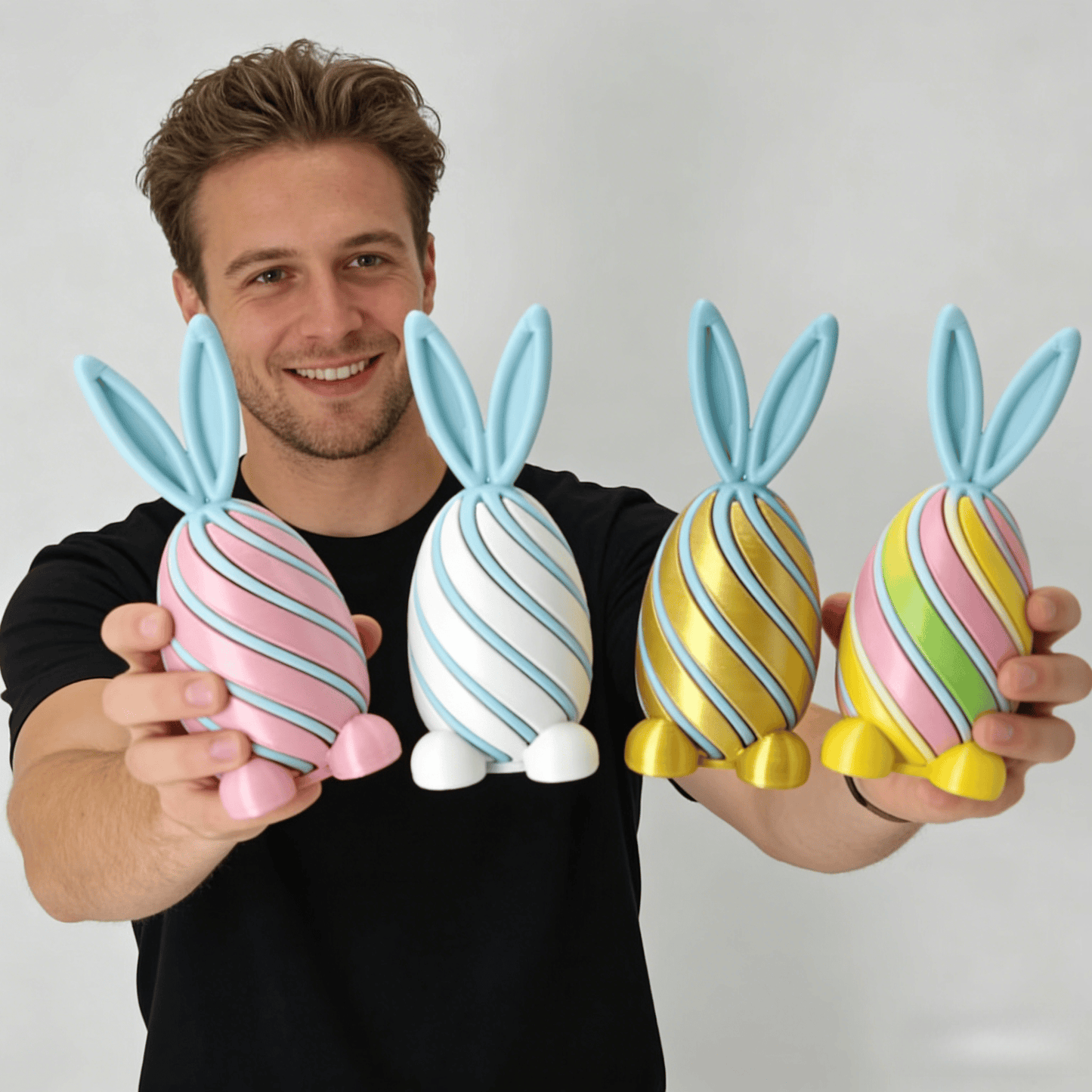 🏆 35K+ SOLD! 3D‐Printed Rabbit Fidget Eggs | Cute Easter Stress Relief & Desk Decor 🐰🧩