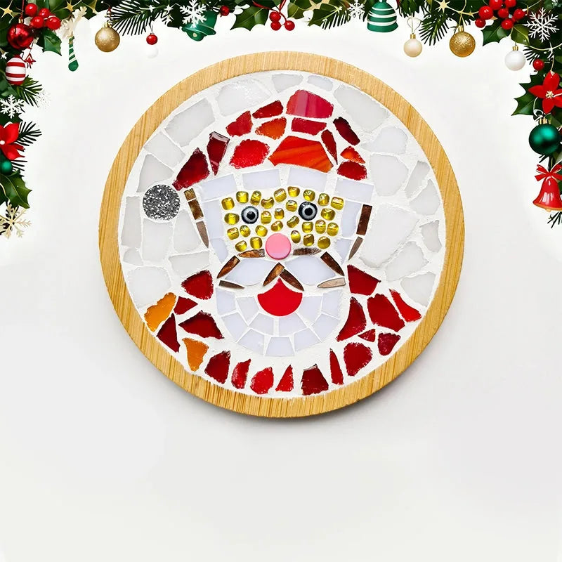 DIY Mosaic Christmas Coaster Kit – 6 Designs