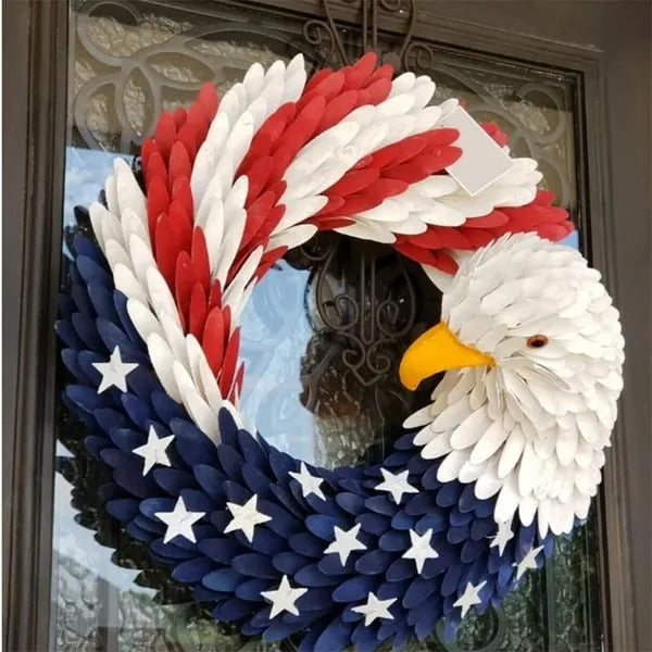 š„Handmade U.S Eagle 250th Anniversary Patriotic WreathšNot for Decoration, Made for Remembrance