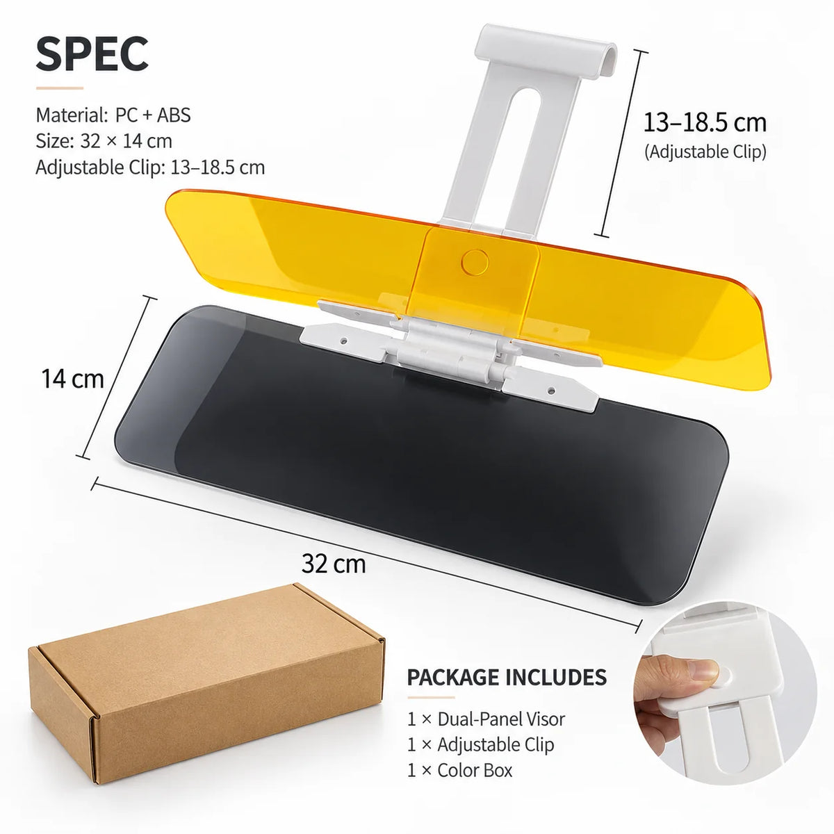 🔥 Limited-Time 50% OFF — 2-in-1 Day & Night Anti-Glare Car Visor