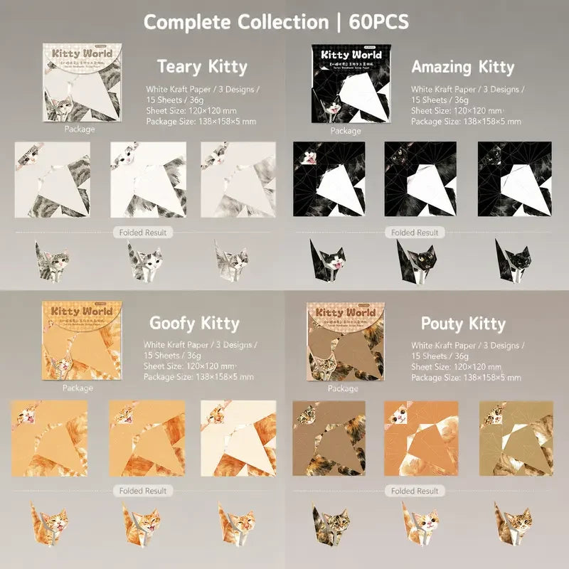 🐱Kitty World 3D Cat Origami Kit