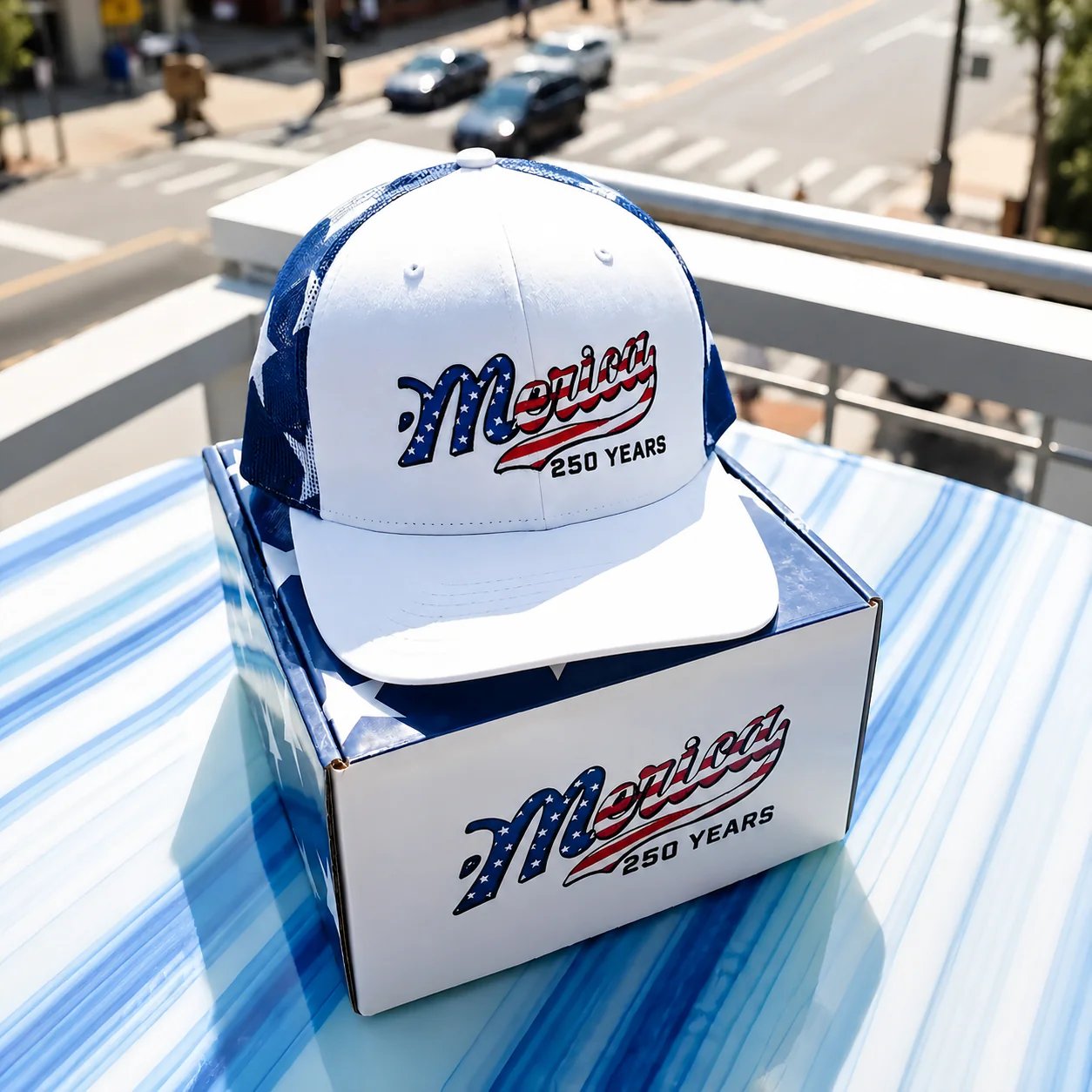 🔥 US ’Merica 250 Years Embroidered Mesh Back Trucker Hat