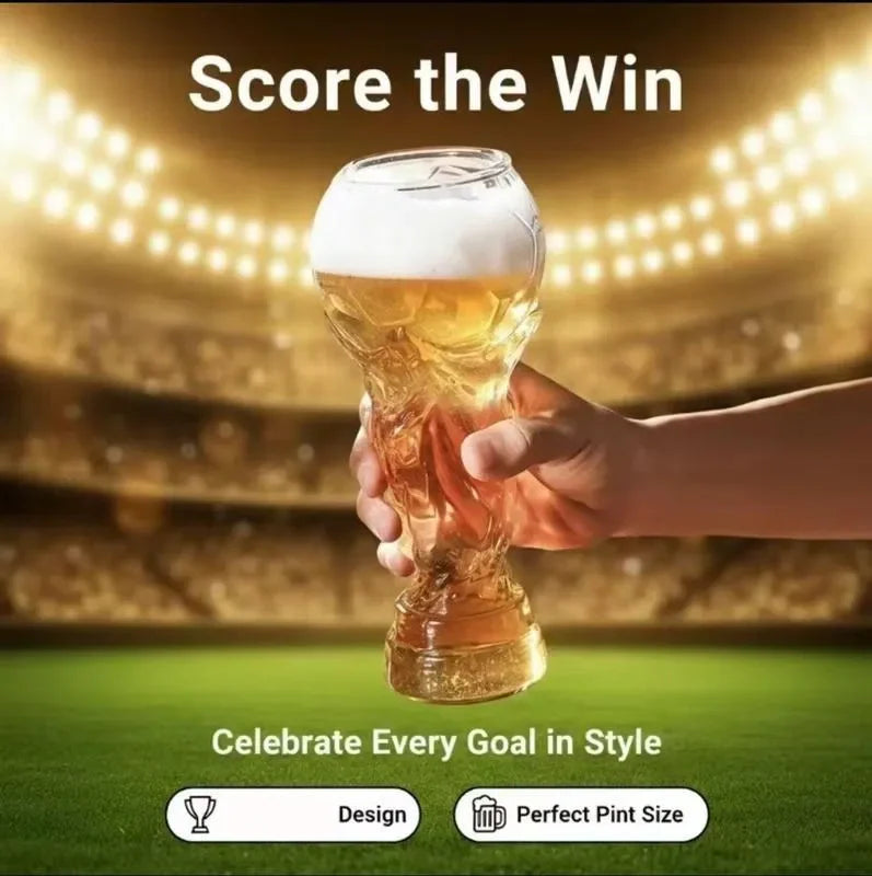 Football Trophy Beer Glass