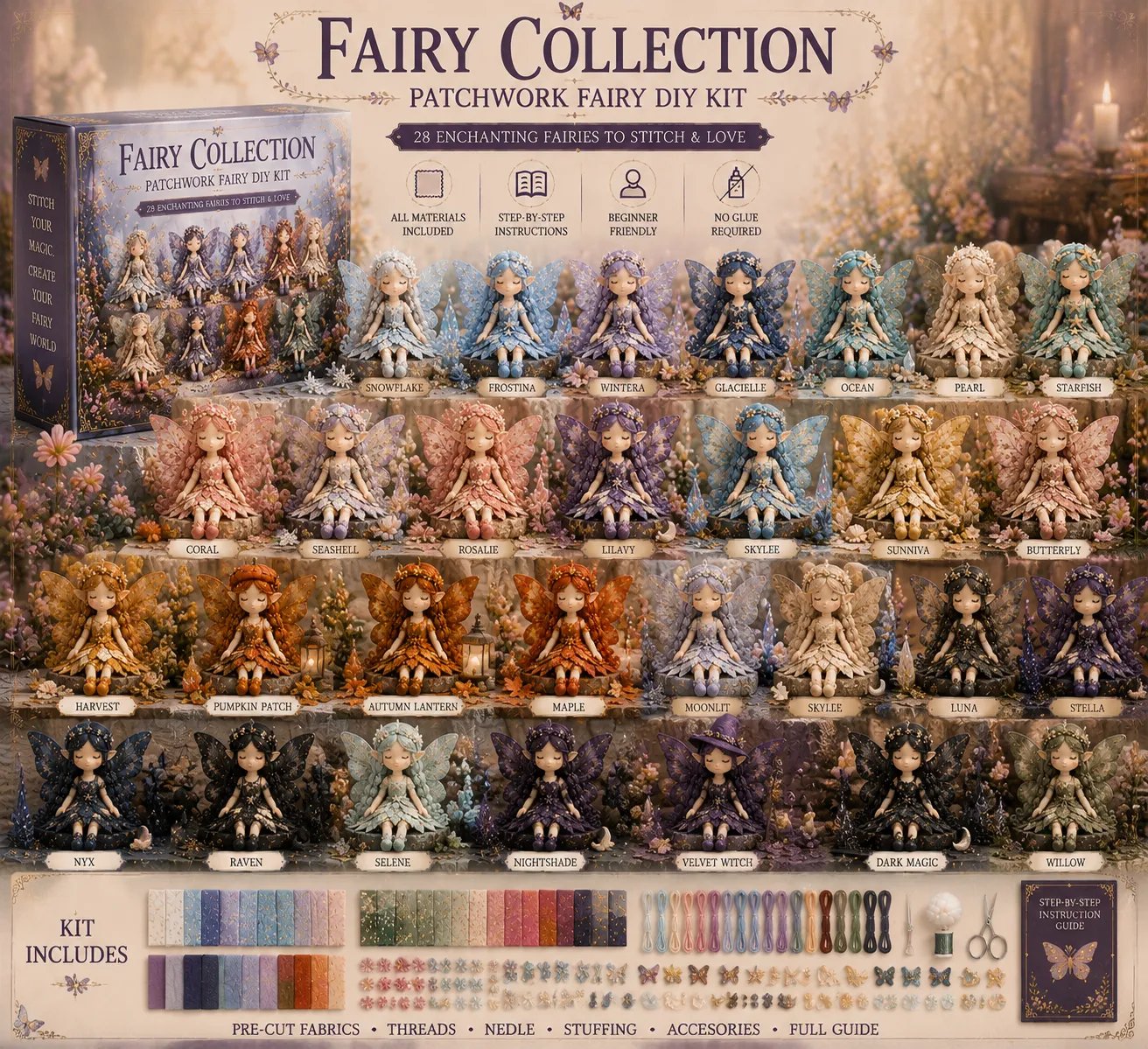 🧵Fairy Patchwork DIY Collection