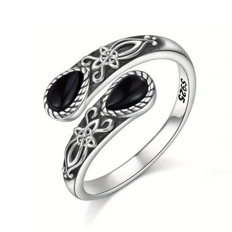 š¢š¢BUY 1GET 1 FREE ā°Vintage Adjustable Open Ring with Teardrop Glowing Zircon
