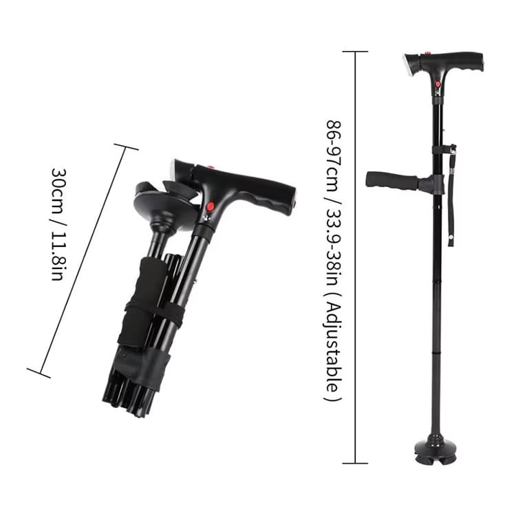 🦯 50% OFF NOW! ⏰ Multifunctional Folding Elderly Cane – Lightweight & sturdy – Adjustable height, ergonomic grip – perfect for mobility support at home or travel 🌿✨