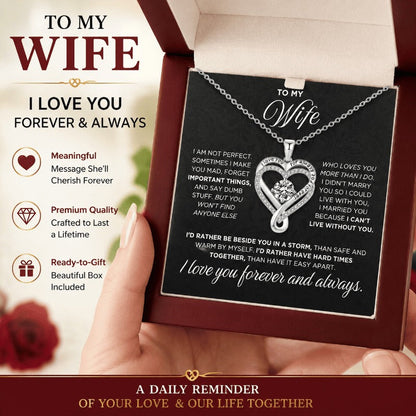 Sparkling Intertwined Heart Necklace