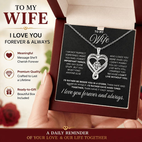 Sparkling Intertwined Heart Necklace