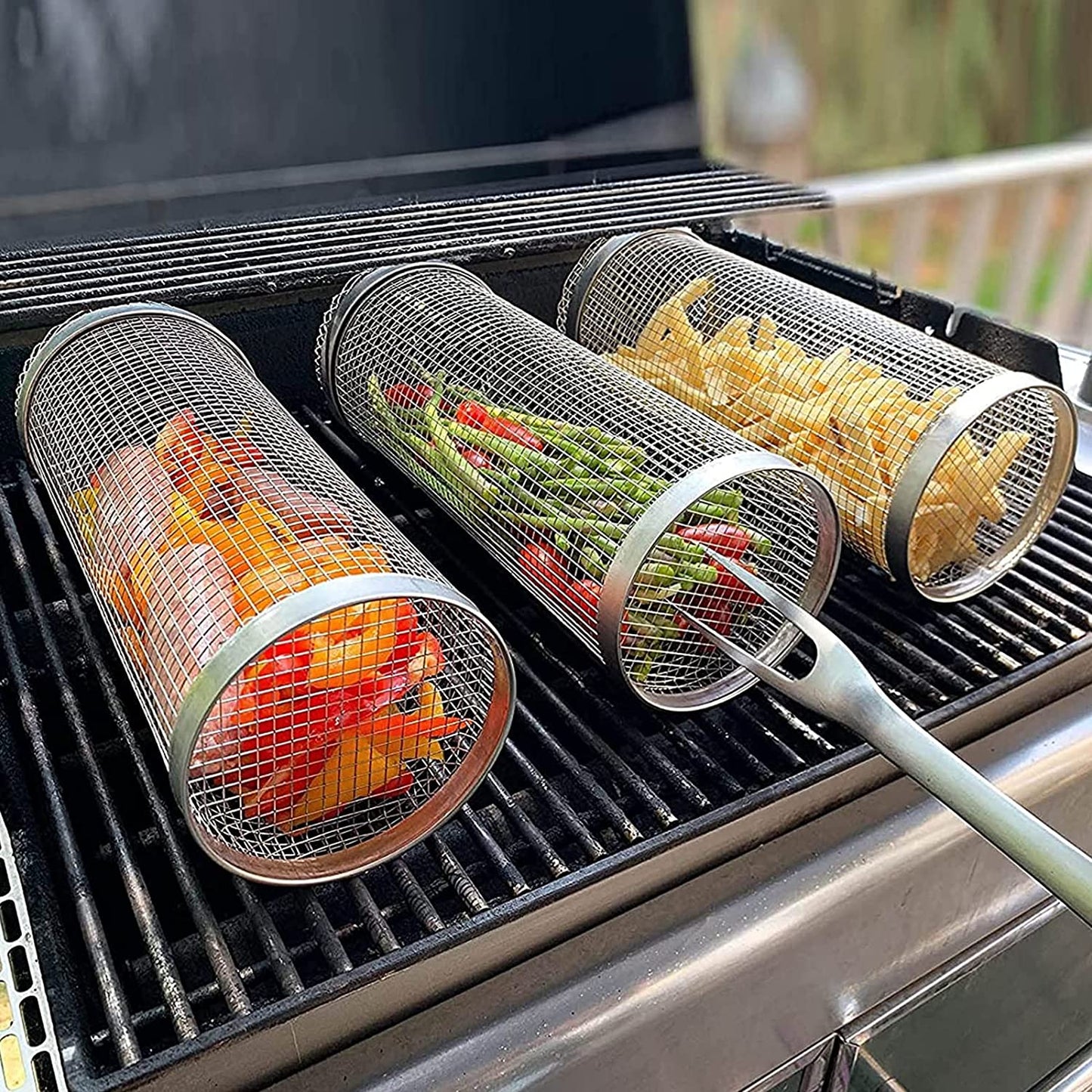 🔥Rolling Grilling Basket🍖
