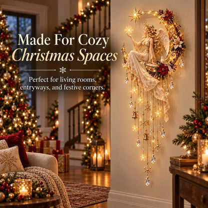 🔥Angel's Moonlit Starfall - Enlightened Christmas Angel Wall Decoration
