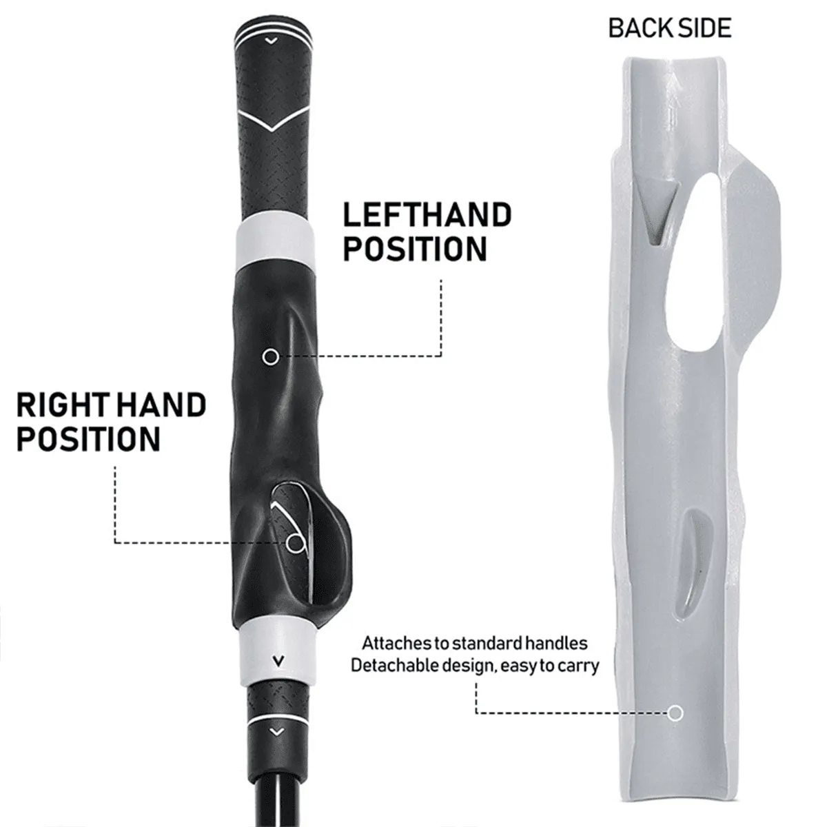 💥 Golf Grip Trainer - Golf Swing Aid Club Attachment for Correct Hand Placement
