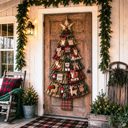 🎄Beginner-Friendly DIY Oversized Patchwork Christmas Tree Door Hanging Kit💕