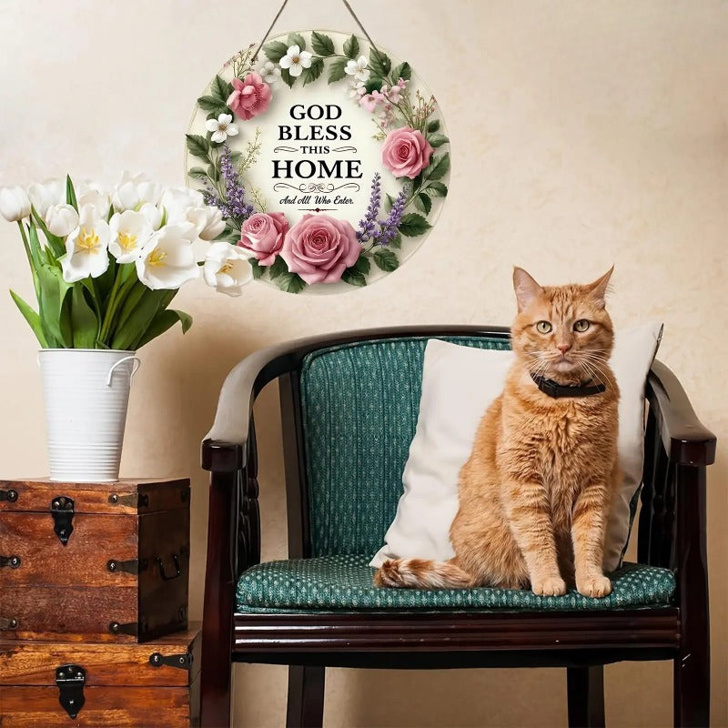 Round Floral Welcome Decor