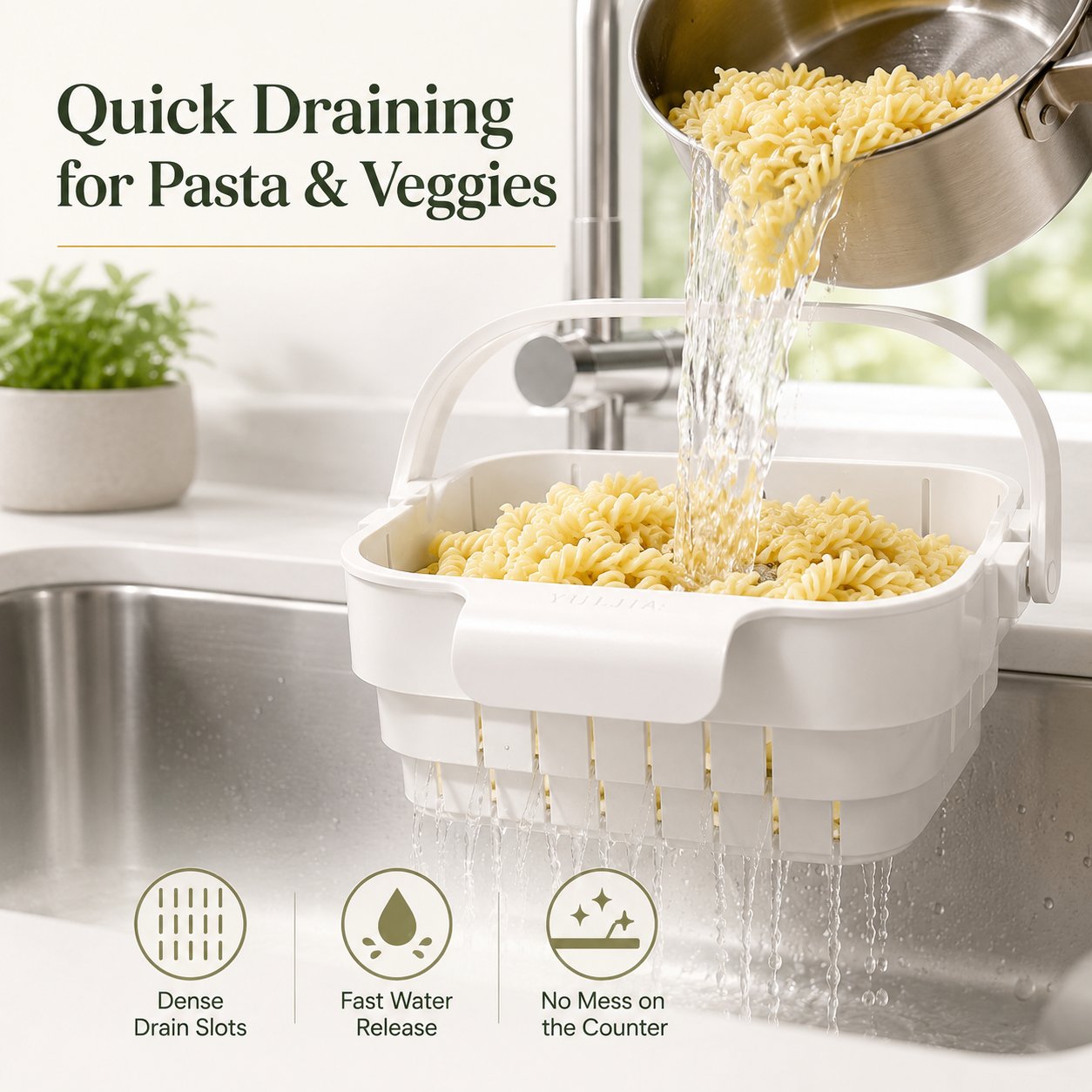 💧 Clip-On Sink Strainer Basket – Keep Your Kitchen Sink Clean & Clutter-Free ✨