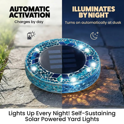 🛋️Solar Mosaic Lights – Waterproof LED Pathway Lights with Auto On/Off