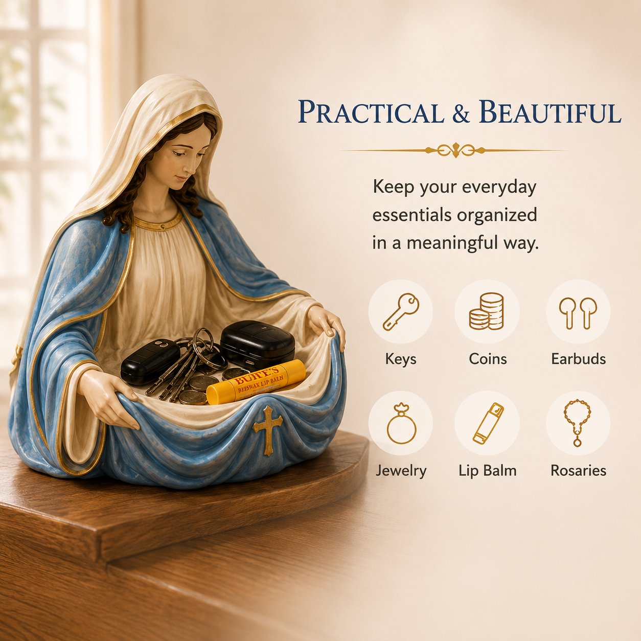 🔥 Handmade Virgin Mary Catch-All Bowl