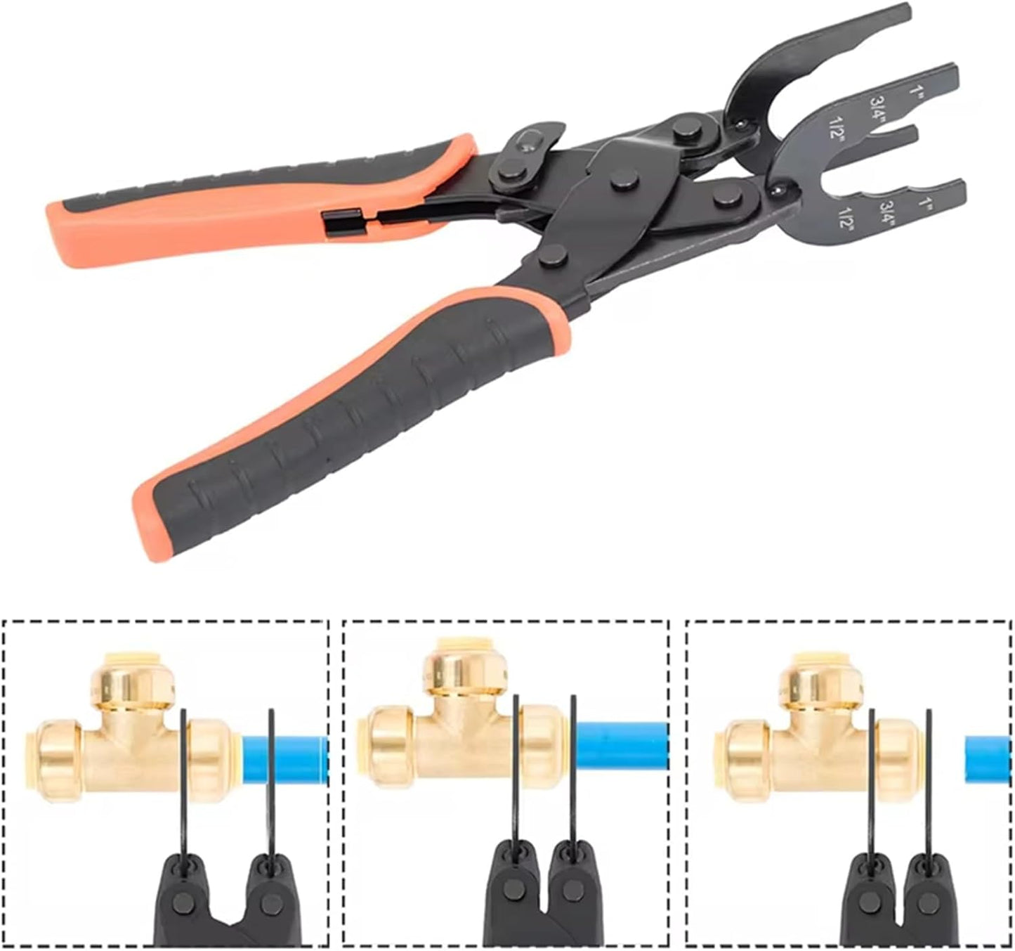 🔥HOT SALE 💥Fit Disconnect Tong Tool for Easily Removing Push-to-Connect Fittings(1/2in, 3/4in, 1in)