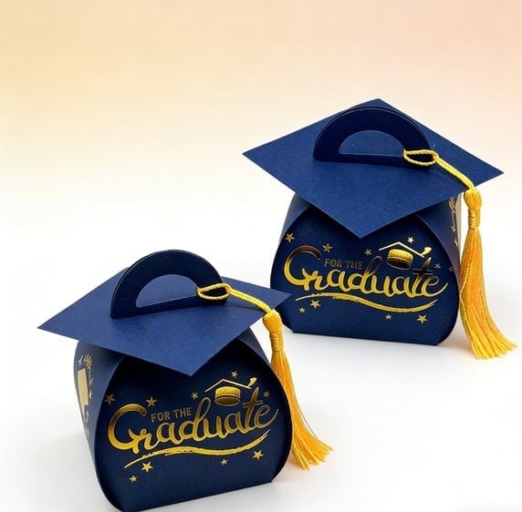 🔥🔥2026 Graduation Candy Box with Tassel Table Centerpieces-Graduation Cap Gift Boxes🎁