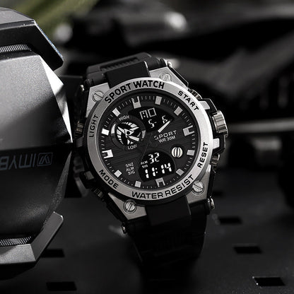 🔥 Men’s Dual-Display Waterproof Luminescent Outdoor Sports Digital Watch