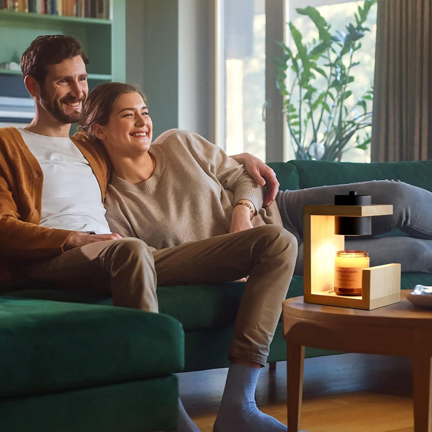 🕯️Wooden Candle Warmer Lamp – Timer & Dimmer Melting Lamp for Home Decor