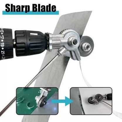 ⚙️Electric metal cutting drill bit attachment - for cutting thin iron, thin white board, thin steel plate and aluminum plate