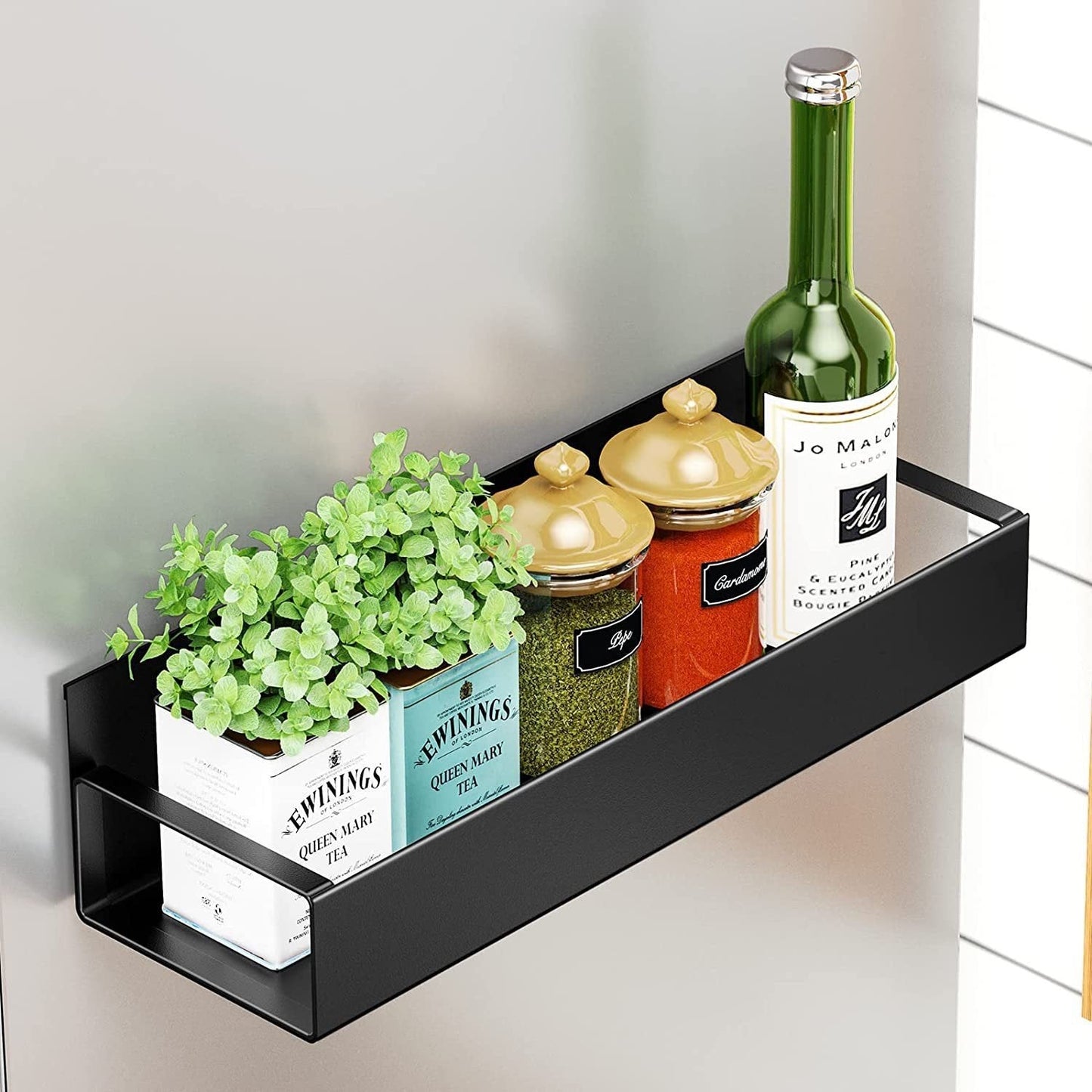 🔥Punch-free Magnetic Storage Rack Organize —— Space-saving Kitchen Organizer