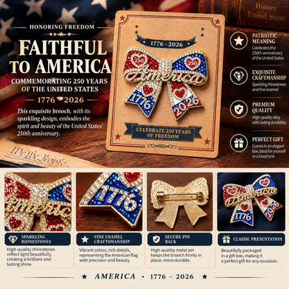 U.S. Founding 250th Anniversary Commemorative Ribbon Pin (Unisex)