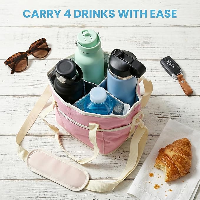4‐in‐1 Water Bottle Tote – Family‐Friendly Hydration Carrier On‐The‐Go 💧✨