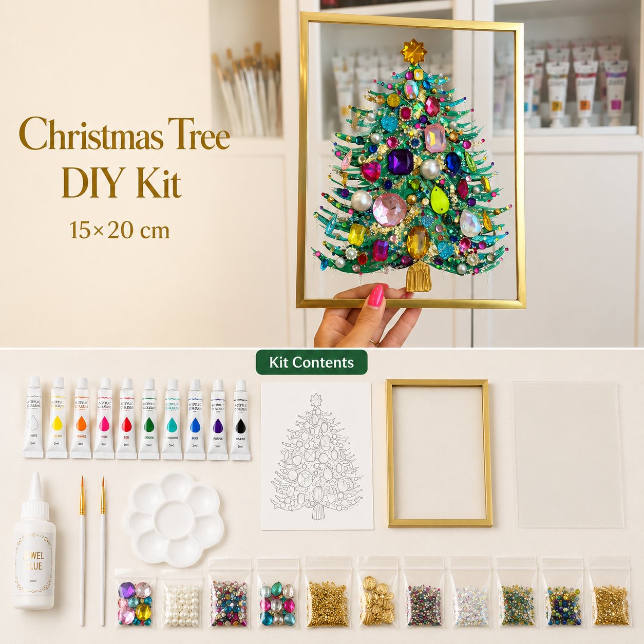 Christmas Tree DIY Kit / 5.9 × 7.9 in