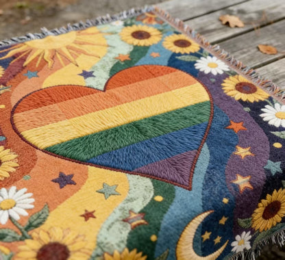 ☀LAST DAY SALE 50% OFF!!🏳️‍🌈Handmade Woven Pride Blanket | For Belonging, Visibility & Unapologetic Self-Expression