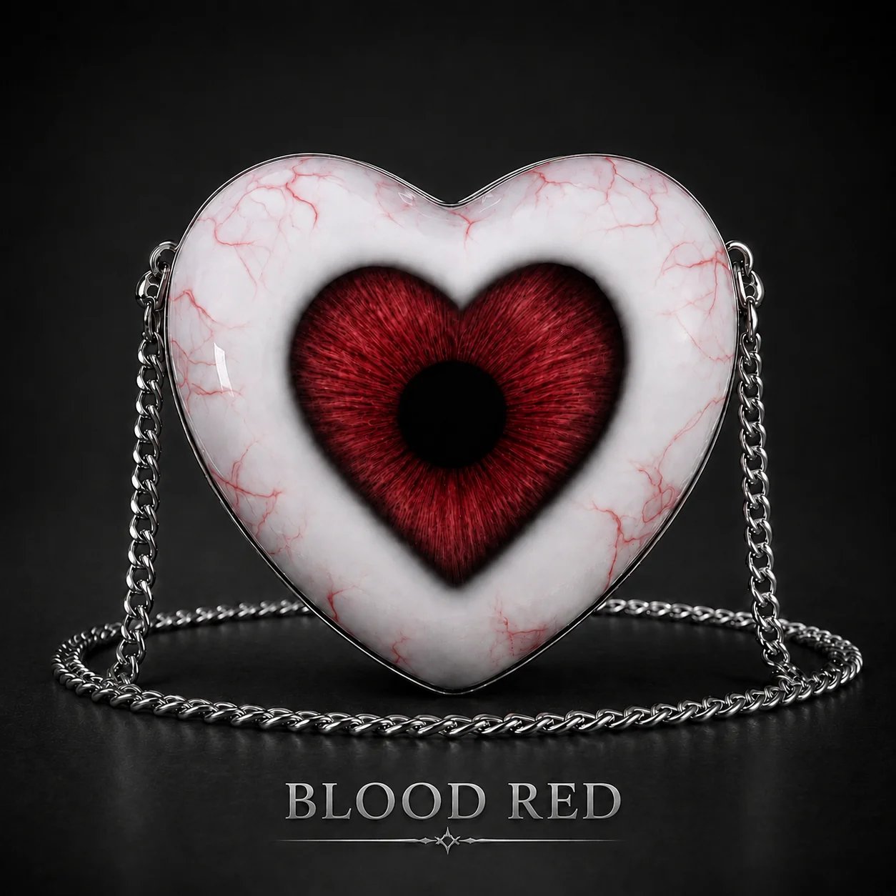 🖤👁 Gothic Heart Eye Statement Crossbody Bag