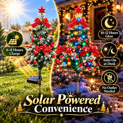 49% OFF 🔥 Solar Cedar Christmas Tree Lights | Festive Outdoor Holiday Decor