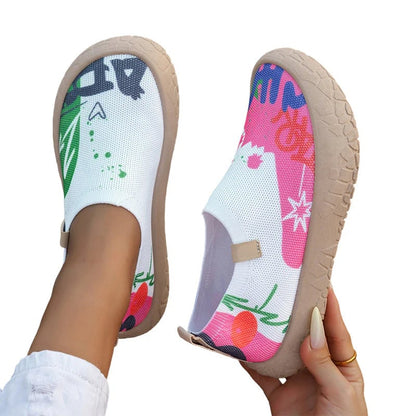 👟⚡ Lightweight Fashion Walking Shoes for Women – Breathable Knit, Flexible Sole, Slip-On Comfort ✨