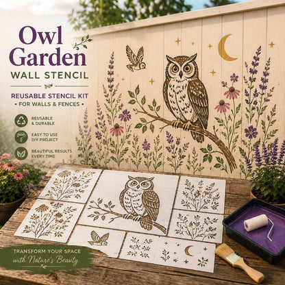 🔥Last Day 50% OFF - 🌿Garden Bloom Wall Stencil Kit | DIY Garden Painting Templates for Every Space