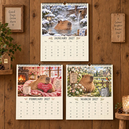 Capybara 2027 Wall Calendar