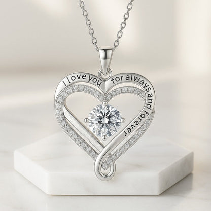 Sparkling Intertwined Heart Necklace