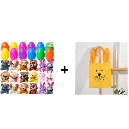 🎁Easter Hot Sale😍Prefilled Easter Eggs, Filled with Plush Animal Toys - Water-Resistant Plastic Shells