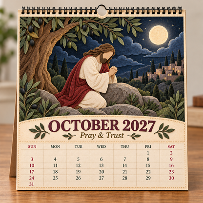 ✝️ 2027 A Year With Jesus Wall Calendar