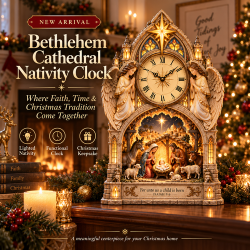 🔥Last Day 49% OFF🌟Bethlehem Cathedral Nativity Clock⏰