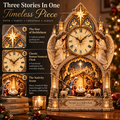 🔥Last Day 49% OFF🌟Bethlehem Cathedral Nativity Clock⏰