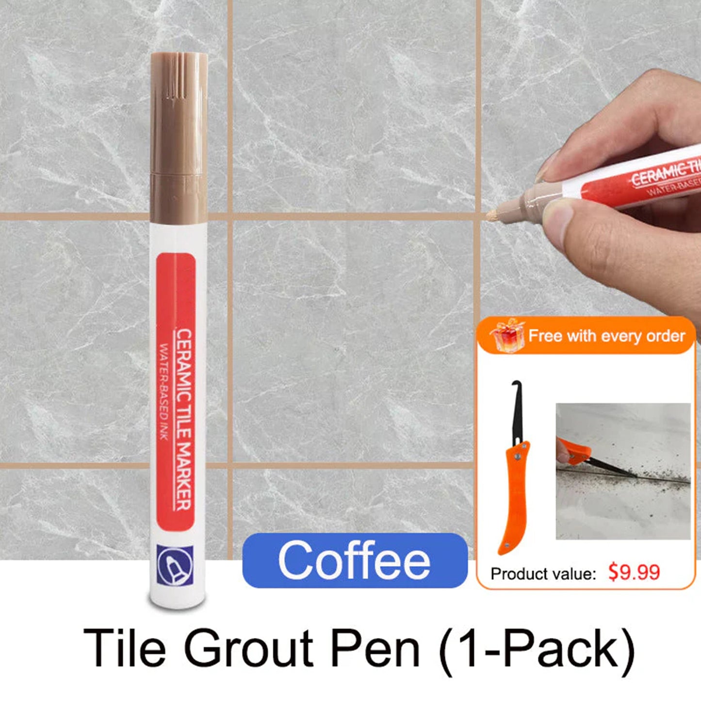 🔥Anti-mould and waterproof joint pen for ceramic tiles