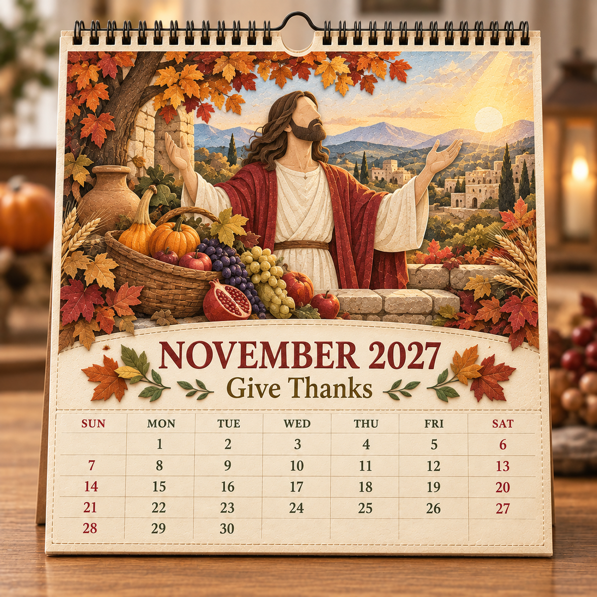 ✝️ 2027 A Year With Jesus Wall Calendar
