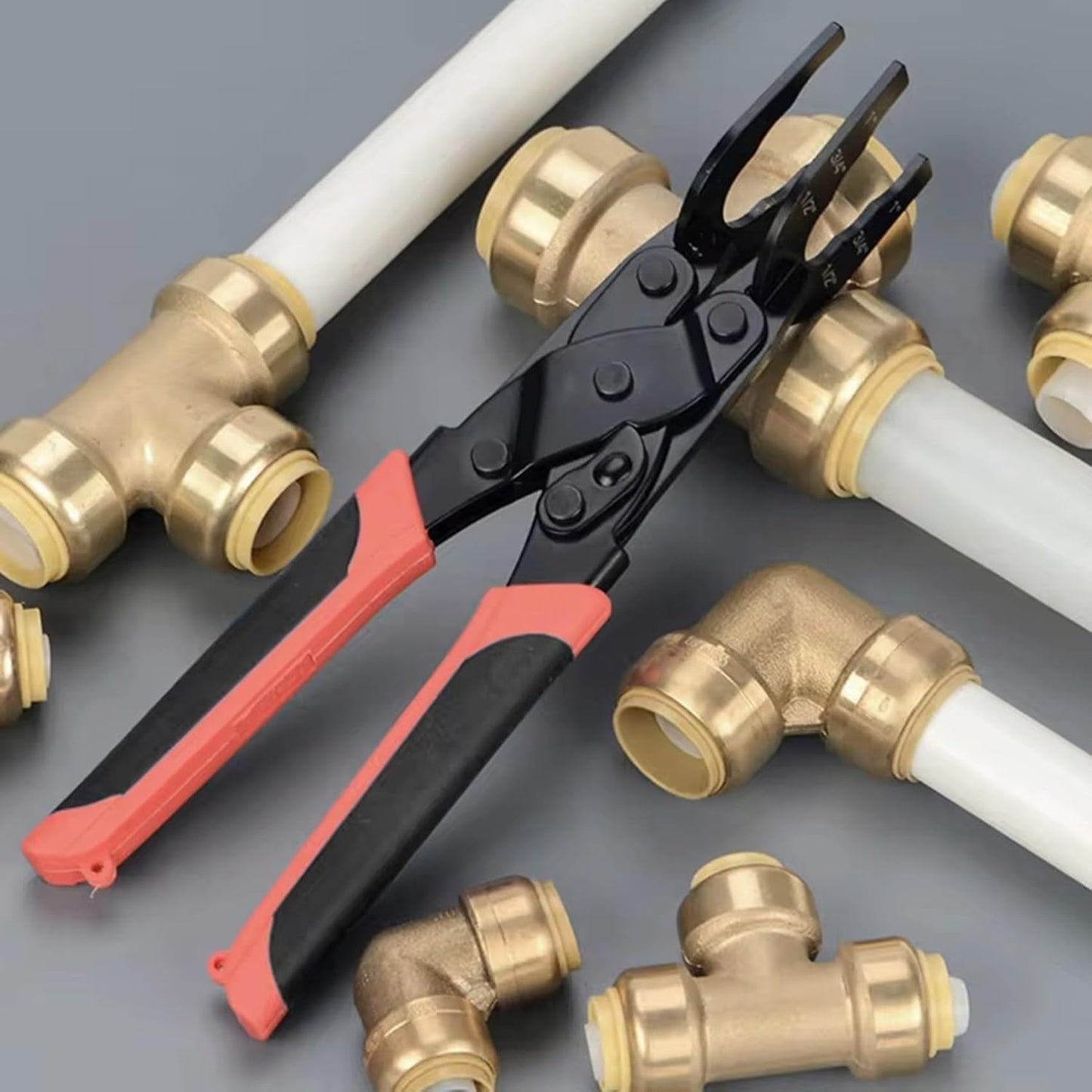 🔥HOT SALE 💥Fit Disconnect Tong Tool for Easily Removing Push-to-Connect Fittings(1/2in, 3/4in, 1in)