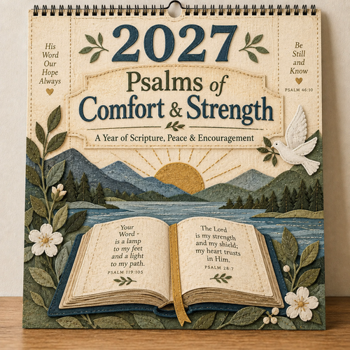 ✝️ 2027 Psalms of Comfort & Strength Wall Calendar