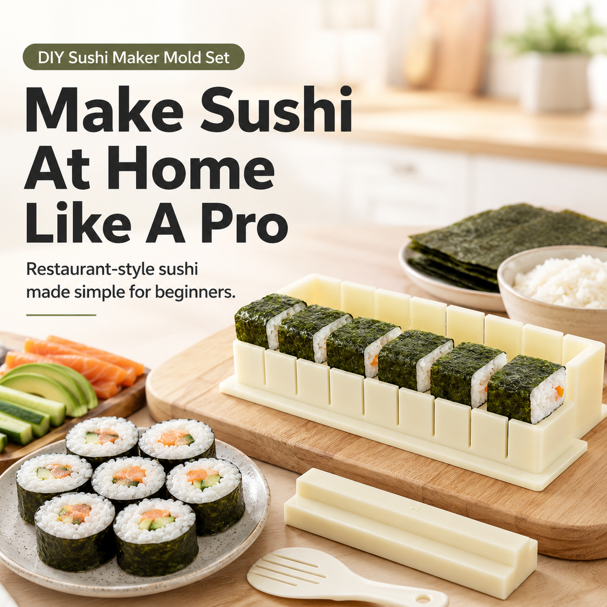 🍣  Sushi Maker Mold – Perfect Homemade Rolls Made Easy