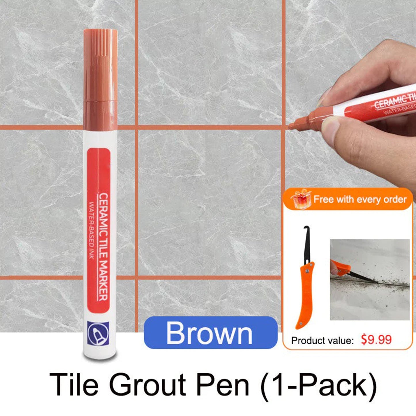 🔥Anti-mould and waterproof joint pen for ceramic tiles