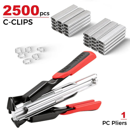 Hog Ring Pliers Kit –Heavy Duty Fence & Cage Fastening Tool