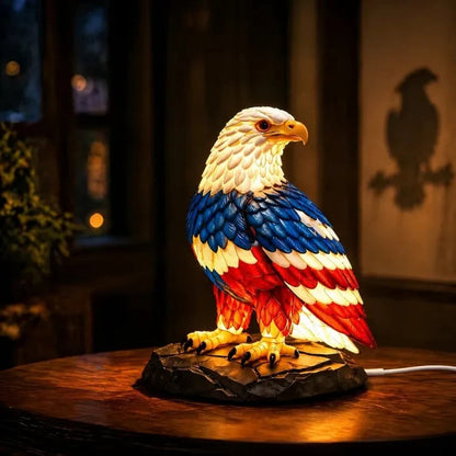 🦅🌙U.S. 250th Eagle Stained Glass Table Lamp✨