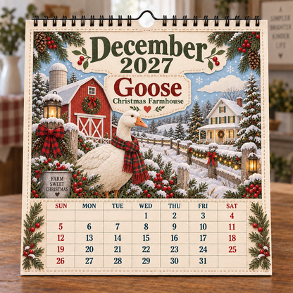 🐄 2027 Farm Animals & Country Life Wall Calendar